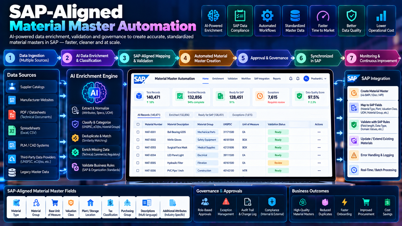 SAP-Aligned Material Master Automation