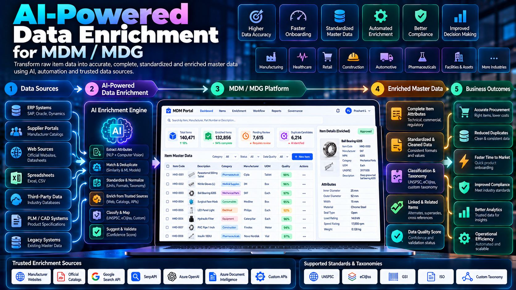 AI-Powered Data Enrichment for MDM/MDG